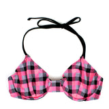 Triangle Tie - Pink Checker